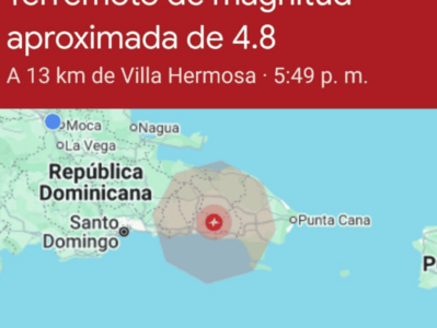 Fuerte temblor en Santo Domingo