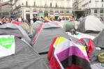 Cientos de personas acampan en Madrid contra la crisis de la vivienda