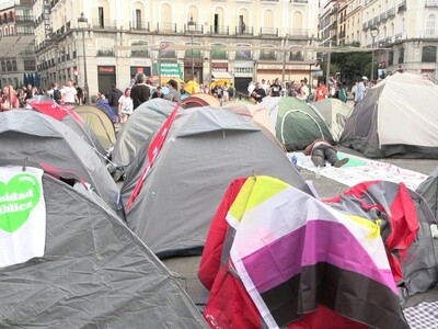 Cientos protestan en Madrid por crisis de vivienda