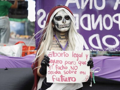 Protesta por el derecho al aborto en Colombia