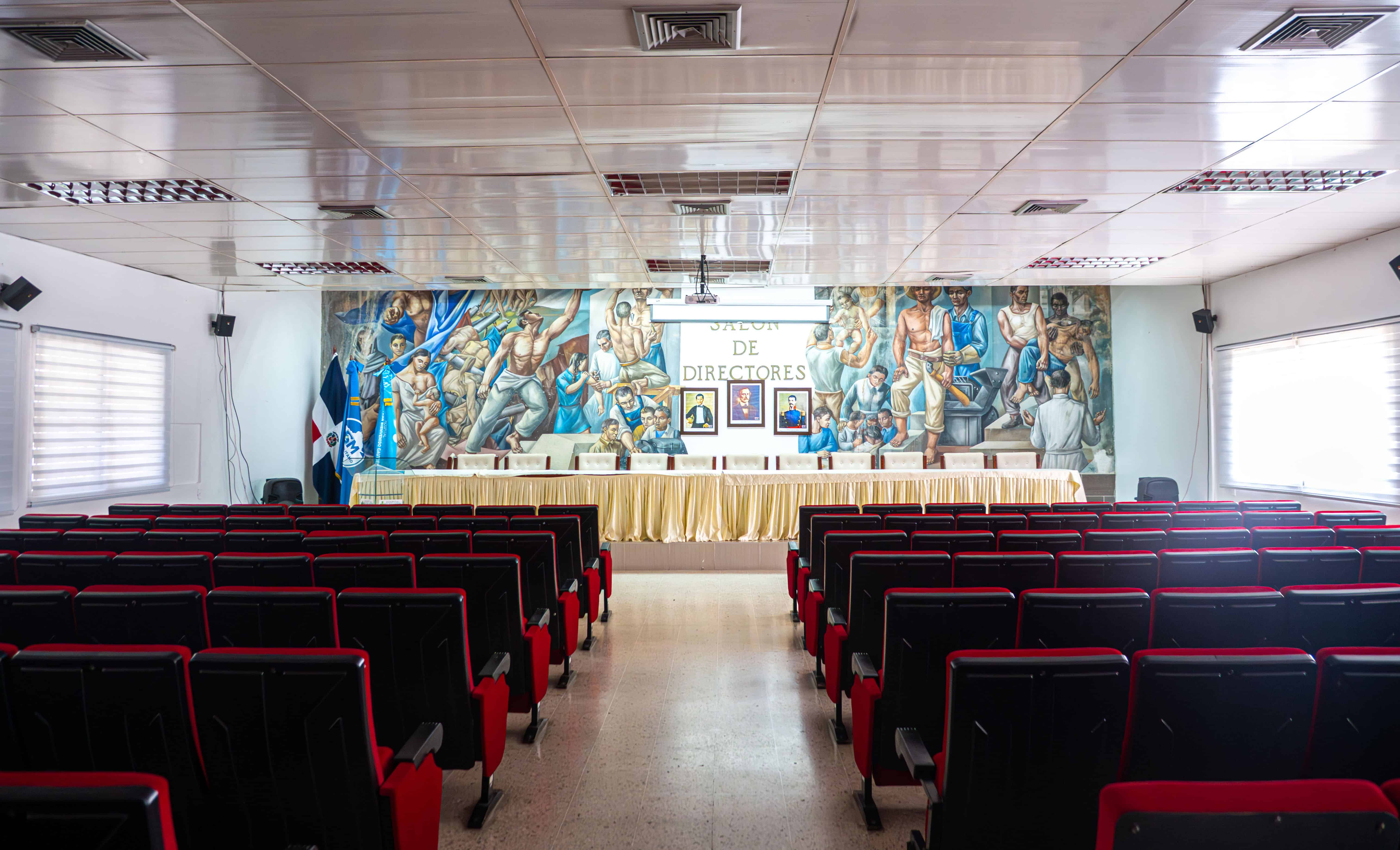 El mural de Vela Zanetti en el Hospital Dr. Salvador B. Gautier se encuentra en el Salón de Directores.