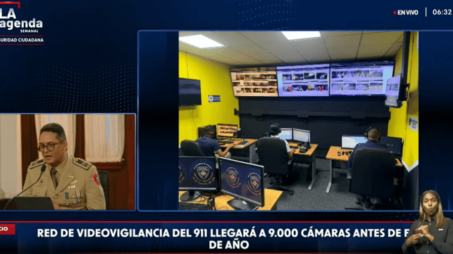 9-1-1 afirma que drones ya cubren el 87 % del Distrito Nacional y proyecta 9,000 c&aacute;maras para finales de a&ntilde;o