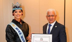 Joheirry Mola recibe reconocimiento del Senado tras coronarse Miss Mundo 2026
