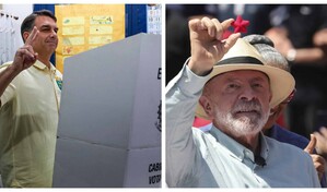 Lula y Fl&aacute;vio Bolsonaro votan en elecciones presidenciales Brasil