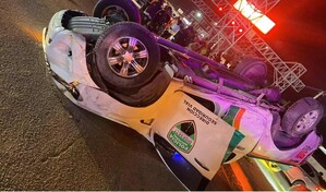 Accidente entre camioneta de la Digesett y carro deja varias personas lesionadas en Friusa