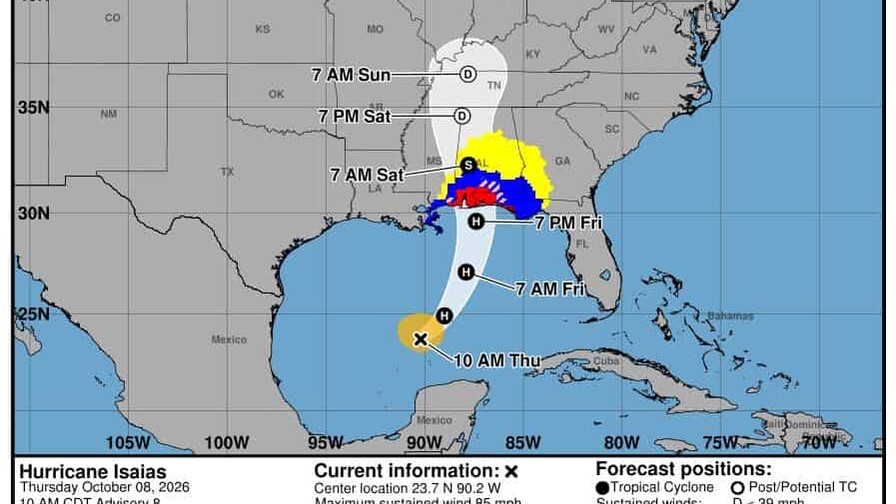 El huracán Isaías empieza a afectar a EE. UU. y las condiciones se deterioran rápidamente El huracán Isaías empieza a afectar a EE. UU. y las condiciones se deterioran rápidamente