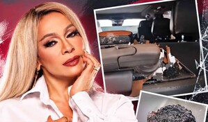 Miriam Cruz vive tenso incidente en plena v&iacute;a: un motorista lanz&oacute; una piedra contra su veh&iacute;culo