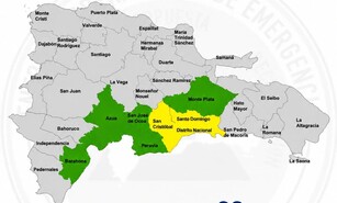 El COE pone en alerta amarilla al Gran Santo Domingo y San Crist&oacute;bal ante posibles inundaciones