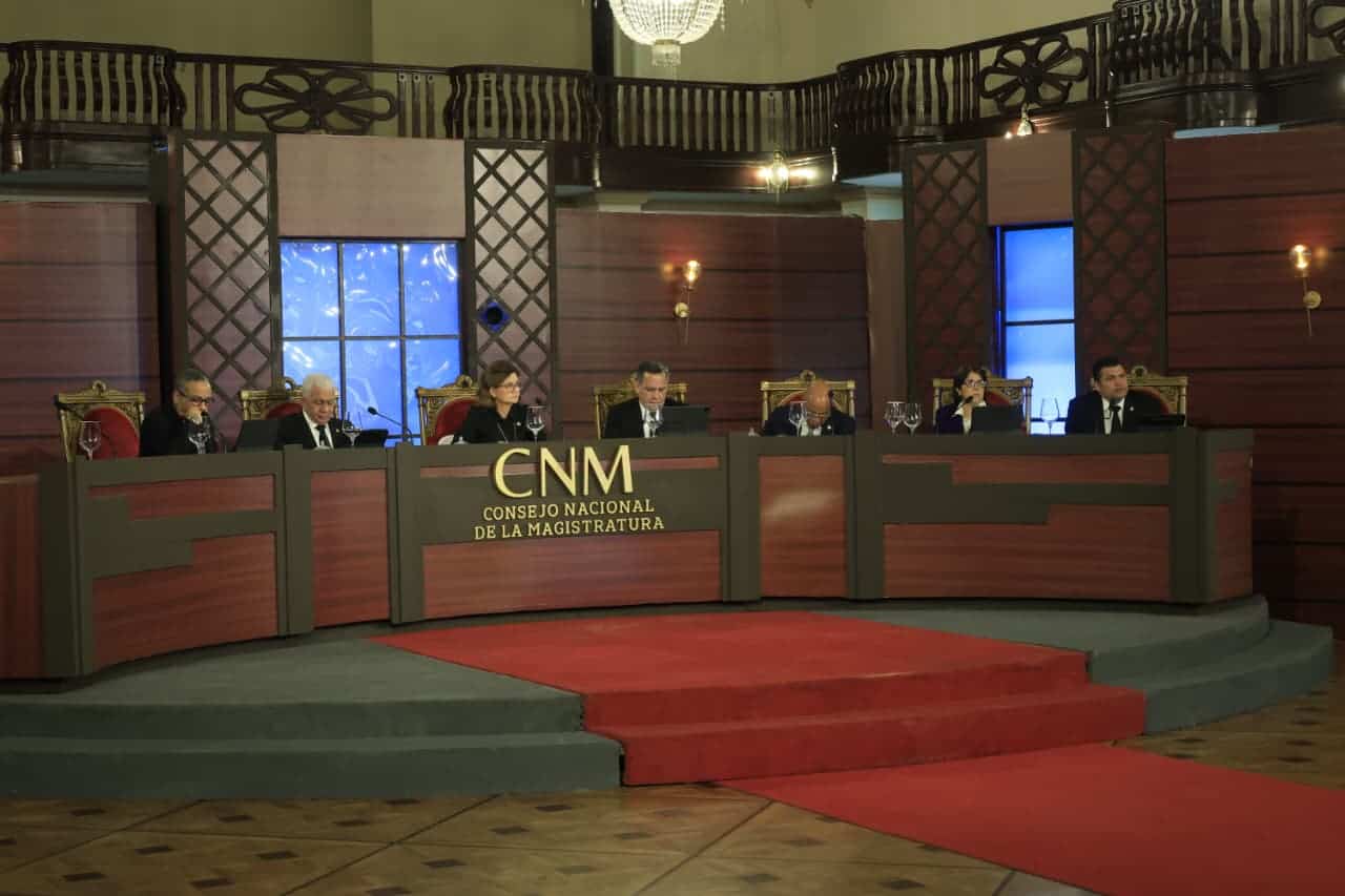 El Consejo Nacional de la Magistratura (CNM) durante la jornada de hoy