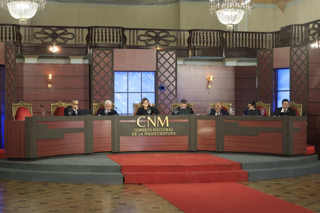 El Consejo Nacional de la Magistratura (CNM) durante la jornada de hoy