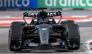 Russell fue el m&aacute;s r&aacute;pido en los &uacute;nicos entrenamientos en Singapur
