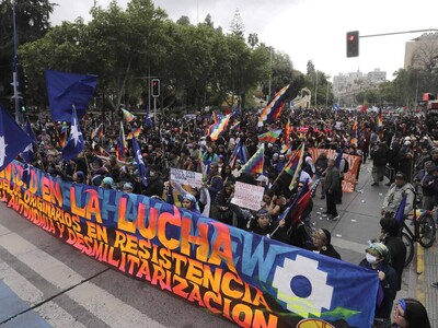 Marcha de pueblos originarios en Chile por autonomía