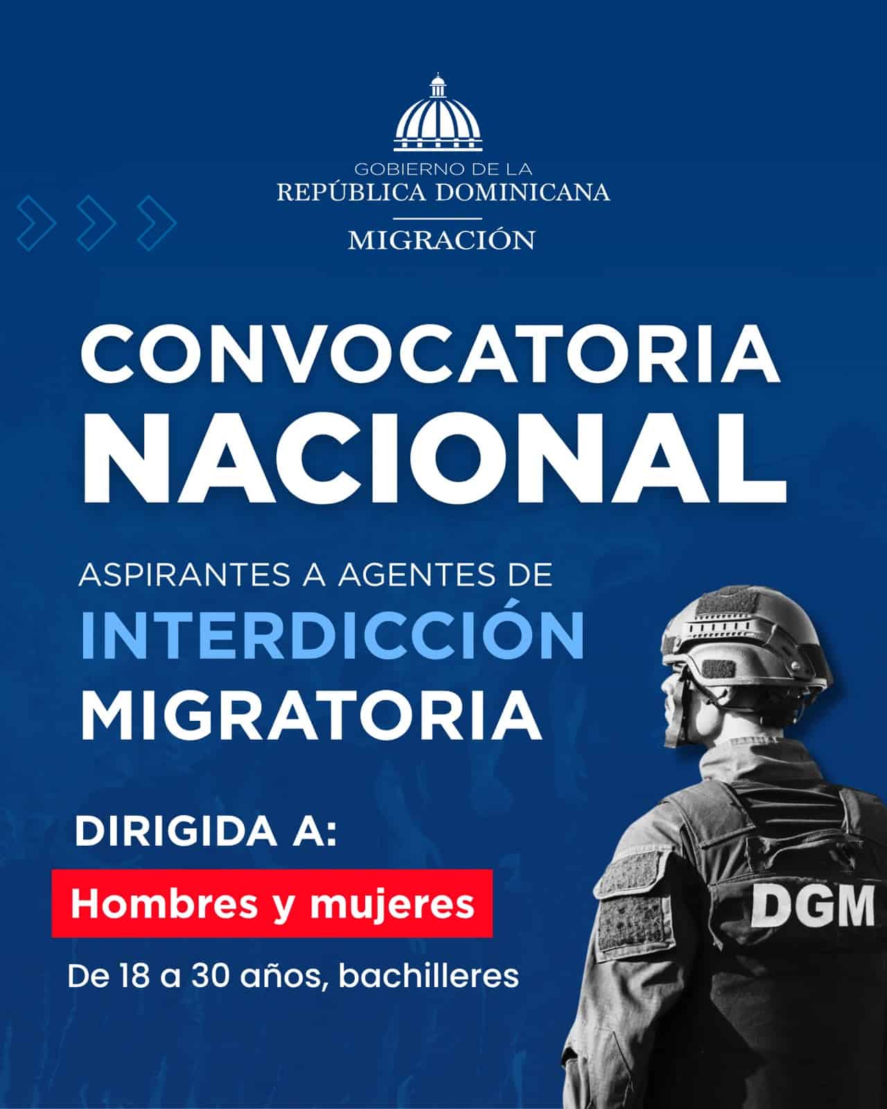 Convocatoria Nacional para  agentes de interdicci&oacute;n migratoria. 