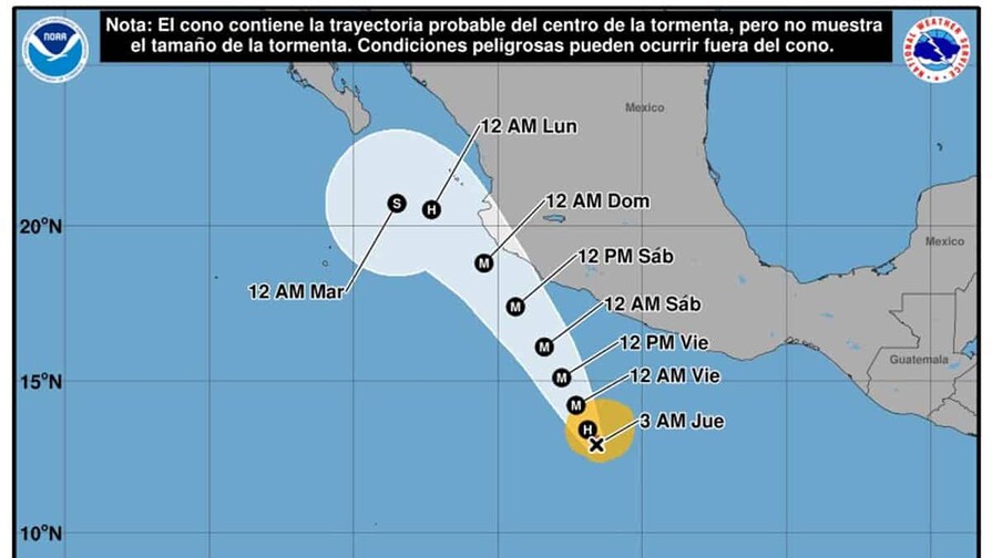 Trudy se convierte en huracán y podría alcanzar categoría mayor frente a México Trudy se convierte en huracán y podría alcanzar categoría mayor frente a México