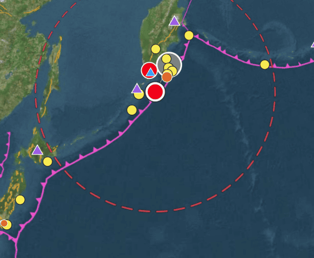 Un terremoto de magnitud 6,9 sacude la península rusa de Kamchatka Un terremoto de magnitud 6,9 sacude la península rusa de Kamchatka