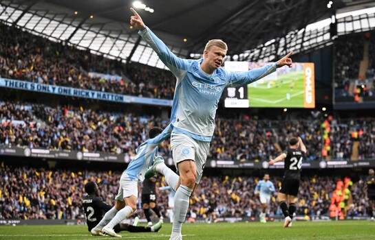 Haaland firma ante el Ipswich otro doblete y el City vuela en la Premier League