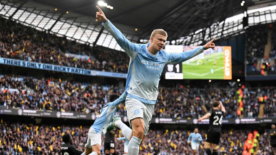 Haaland firma ante el Ipswich otro doblete y el City vuela en la Premier League
