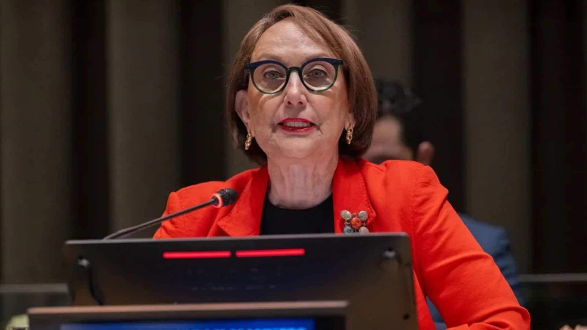 Fotografía cedida por la ONU donde aparece la exvicepresidenta de Costa Rica y candidata a la secretaría general de la ONU, Rebeca Grynspan.