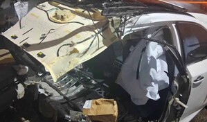 Accidente de tr&aacute;nsito en Santiago deja tres heridos, incluidos dos menores