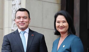 Fujimori y Noboa lideran reuni&oacute;n de Per&uacute; y Ecuador sobre seguridad y desarrollo fronterizo