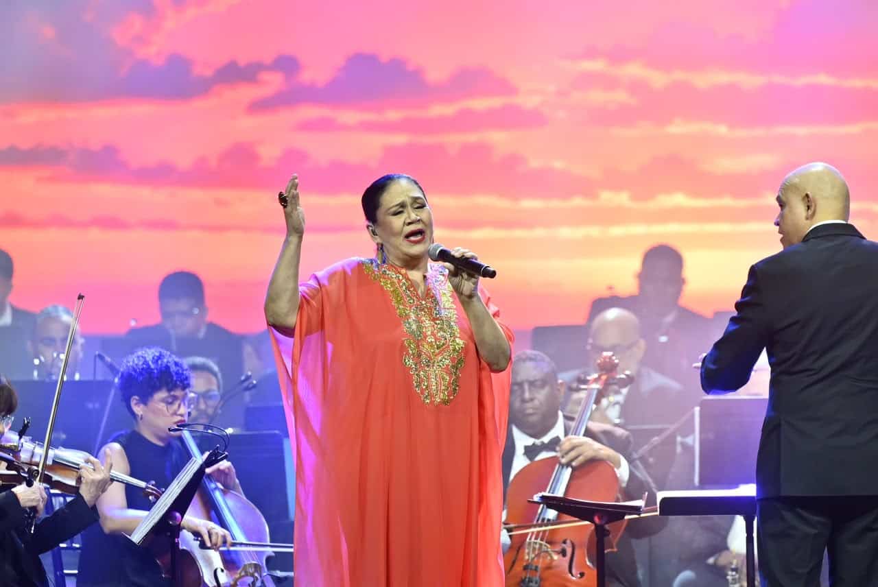 Maridalia Hernández en la gala Banreservas.