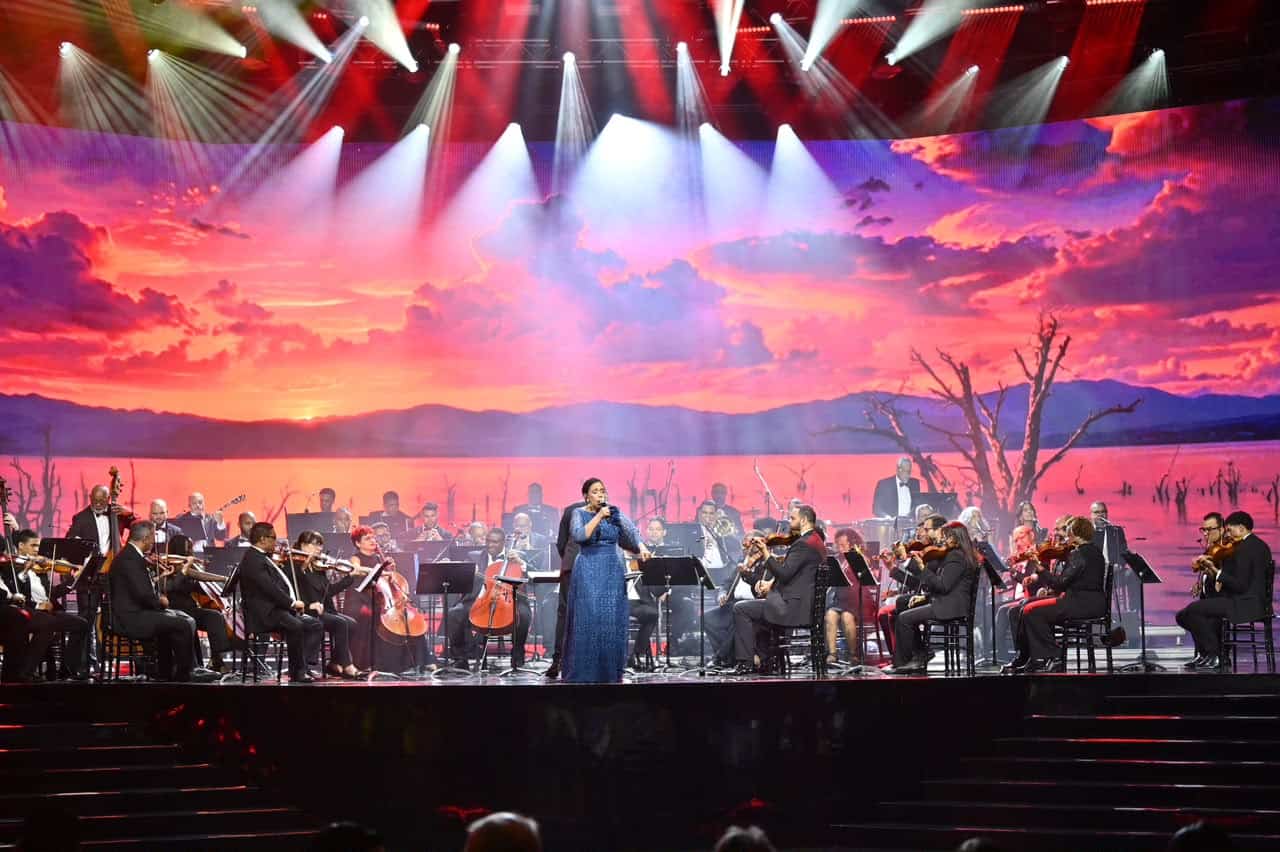 Adalgisa Pantaleón durante su actuación en la gala.