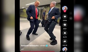 Netanyahu comparte video creado con IA en el que baila con Trump al ritmo de "Dame hombro"