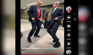 Netanyahu comparte video creado con IA en el que baila con Trump al ritmo de "Dame hombro"