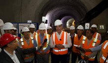 Abinader supervisa construcci&oacute;n de t&uacute;nel solucionar&aacute; inundaciones en la Luper&oacute;n