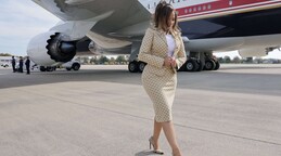 La rapera Nicki Minaj sube al avi&oacute;n presidencial y acompa&ntilde;a a Trump a un mitin en Michigan