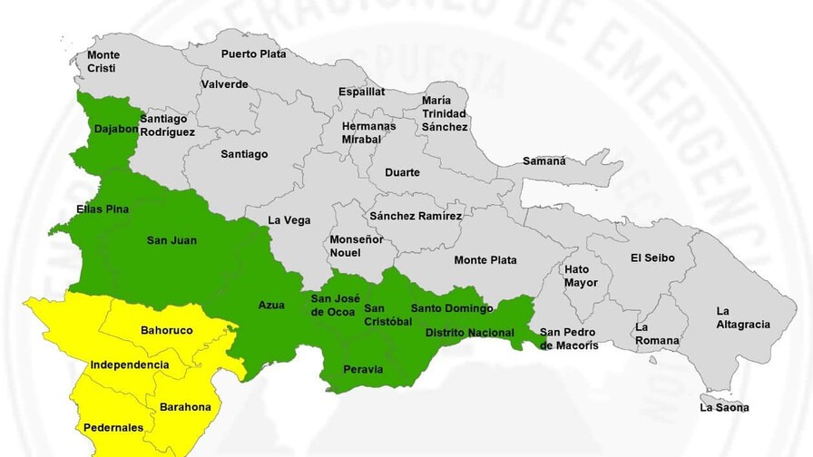 El COE incrementa los niveles de alerta en 13 provincias por aguaceros asociados a una vaguada