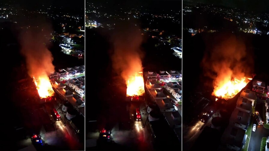 Incendio de más de cinco horas afecta fábrica de aceite en San Cristóbal Incendio de más de cinco horas afecta fábrica de aceite en San Cristóbal