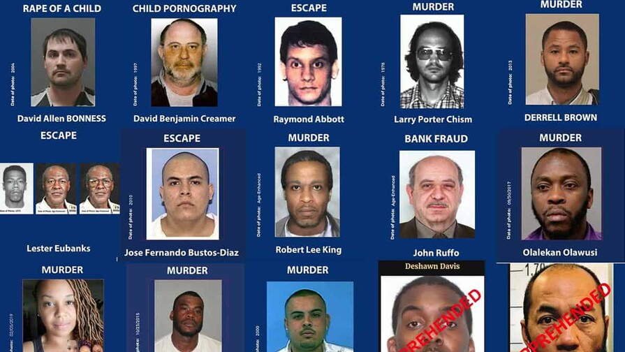 Por delitos graves: los 15 fugitivos más buscados por el Servicio de Alguaciles de EE. UU. Por delitos graves: los 15 fugitivos más buscados por el Servicio de Alguaciles de EE. UU.