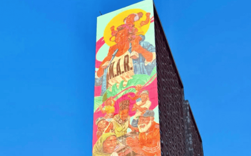 De Los Alcarrizos a NY: dominicano pinta mural en El Bronx considerado el m&aacute;s alto de EE. UU.