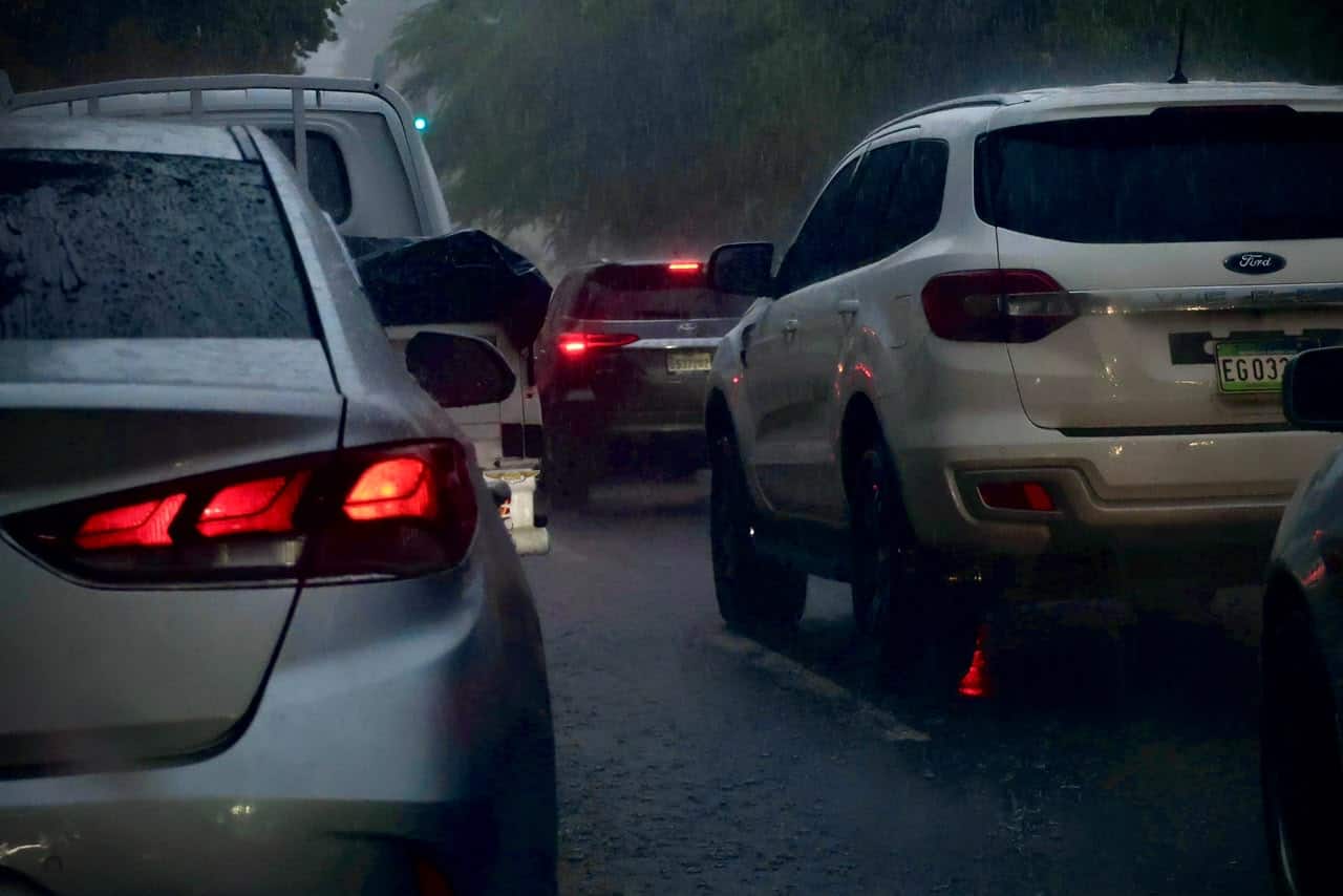 El tránsito se ha ralentizado en varias avenidas del Gran Santo Domingo debido a las lluvias.<br><br><br>