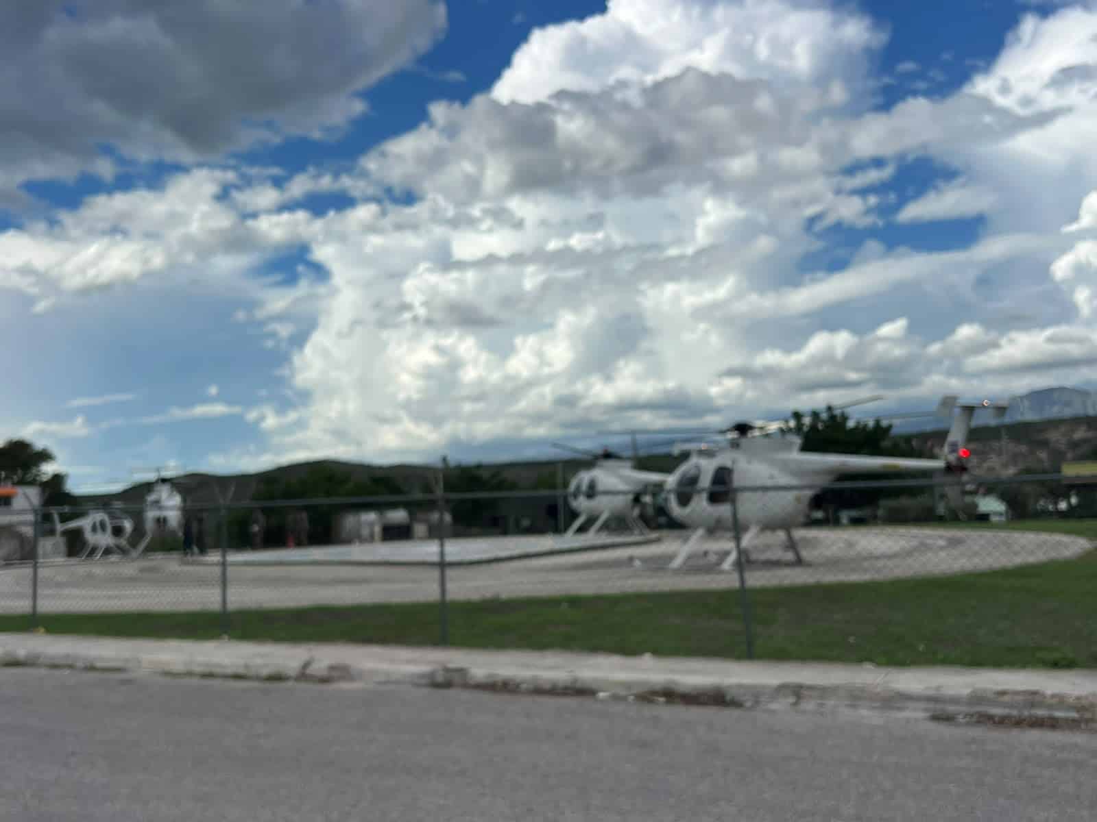 Fotograf&iacute;a que muestra a cuatro de las aeronaves en la fortaleza de Jiman&iacute;.
