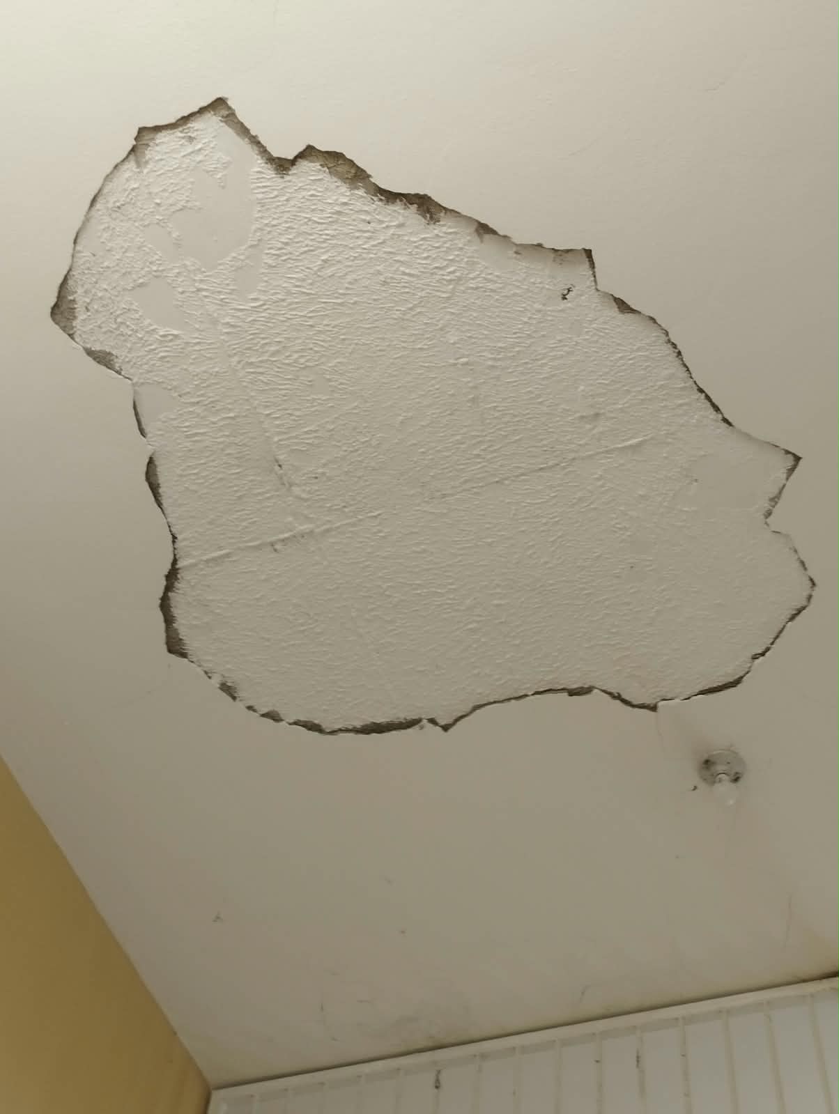 La instalación de la antena ha ocasionado daños en la infraestructura del centro educativo, dejando un hueco en su estructura.<br><br><br>