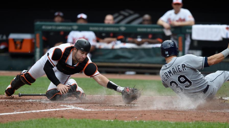 Wendle batea grand slam, Rays barren a Orioles