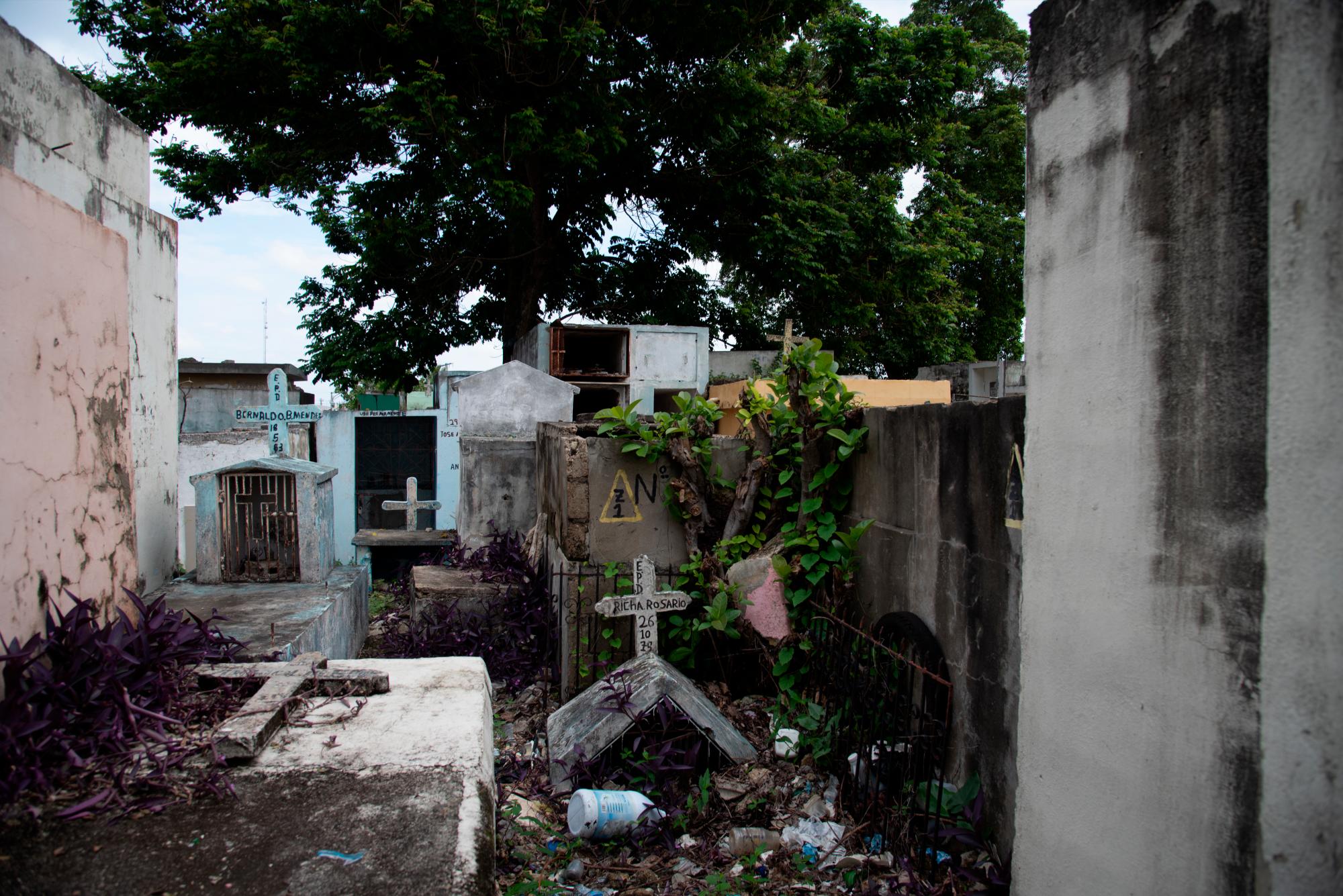 El cementerio de Los Mina, no está en optimas condiciones, muchos familiares de fallecido no le dan mantenimiento a las tumbas.