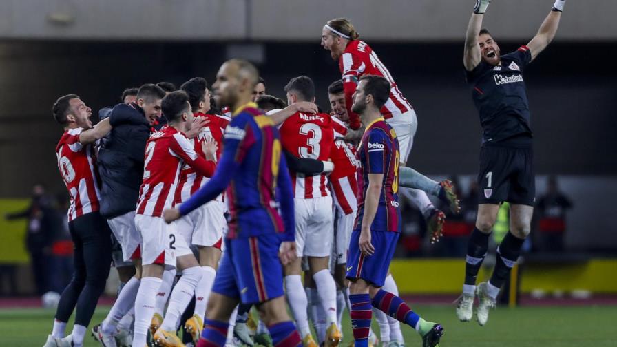 El Athletic somete al Barça en la Supercopa, Messi expulsado