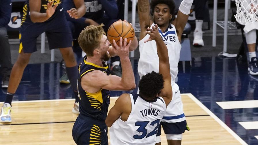 En tiempo extra, Pacers superan a  Timberwolves