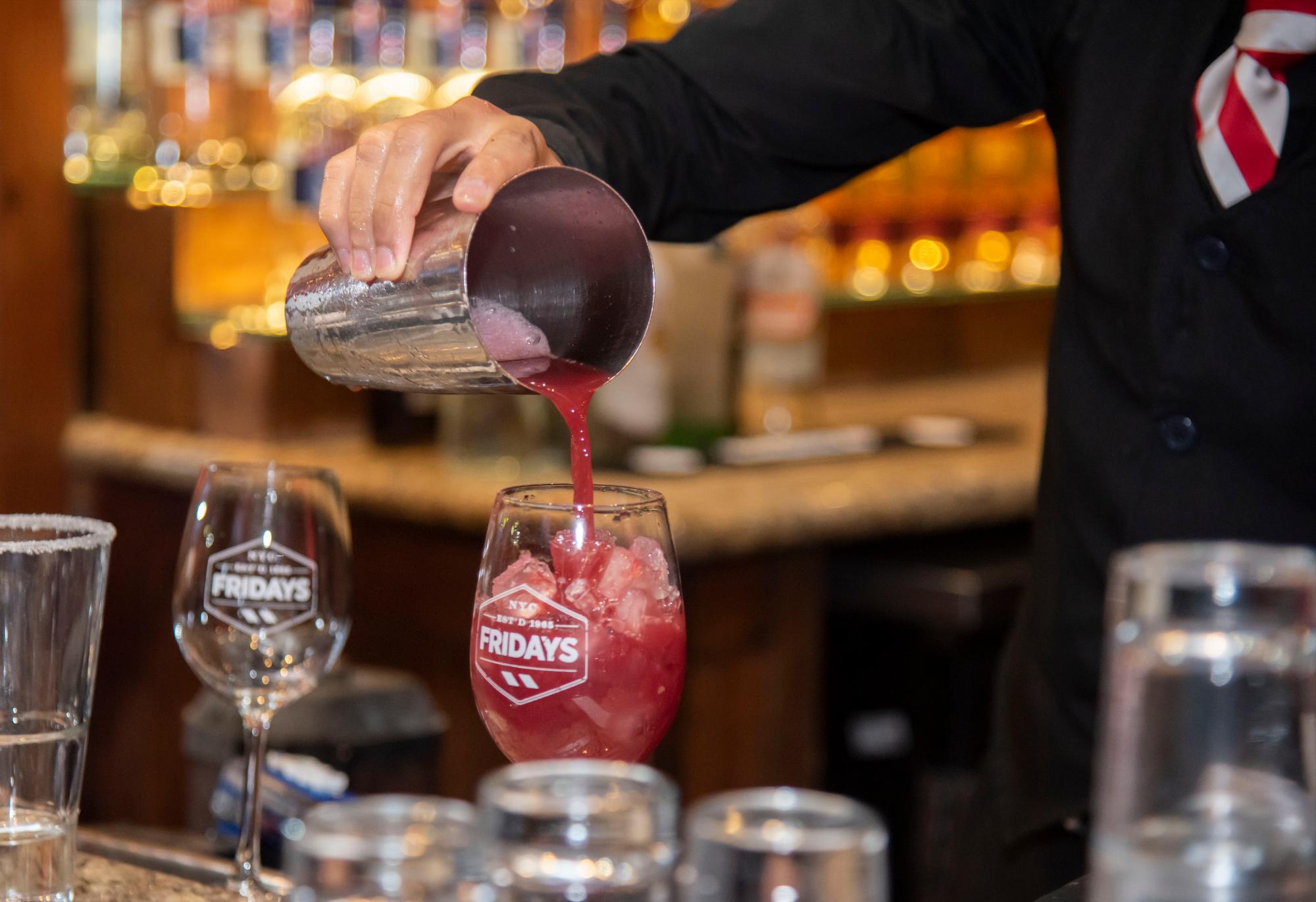 Uno de los tragos preparados en la noche.