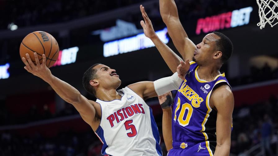 En duelo accidentado, Lakers remontan ante Pistons