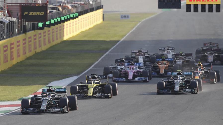 Hamilton manda en el caos de la Toscana