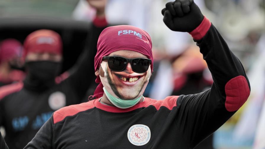 Protestas contra ley laboral indonesia en Primero de Mayo