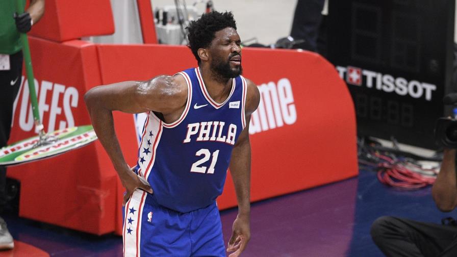 Embiid, en duda para quinto partido de 76ers ante Wizards