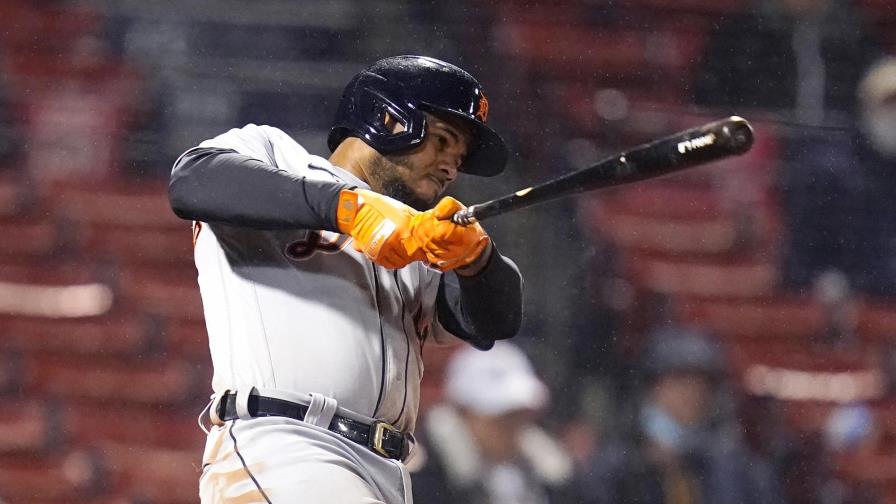 Candelario logra jonrón en la 10ma; Tigres ganan en Boston