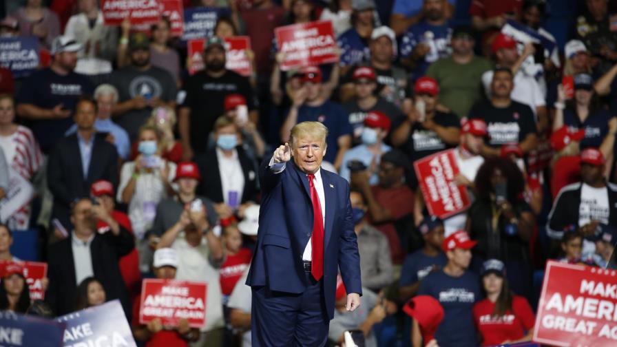Trump reanuda actos de campaña: hubo poca asistencia Trump reanuda actos de campaña: hubo poca asistencia