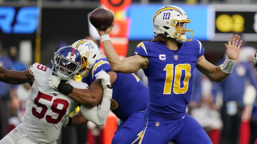 Chargers superan 37-21 a Giants y suman victorias sucesivas