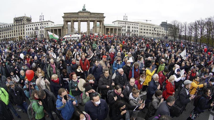 Protestas en Berlín contra las restricciones del coronavirus